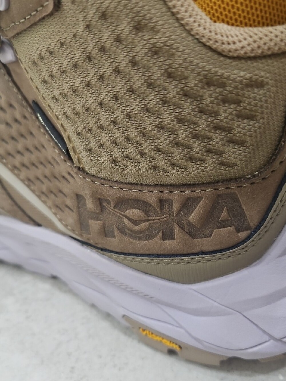 Hoka Women's Beige and White High-Top Trail Sneakers - Picture 4 of 5